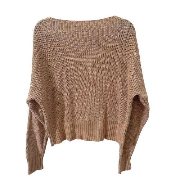 J. Crew Ribbed Funnelneck Sweater in Linen-Cotton Blend in Soft Khaki Bone Sz M - Picture 9 of 11